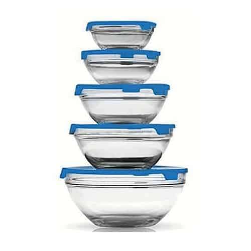 Bowl Set 5pce Glass Set