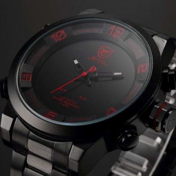 SHARK The Gulper shark Dual Analog/Digital Dual Movement 50MM Watch BRAND NEW