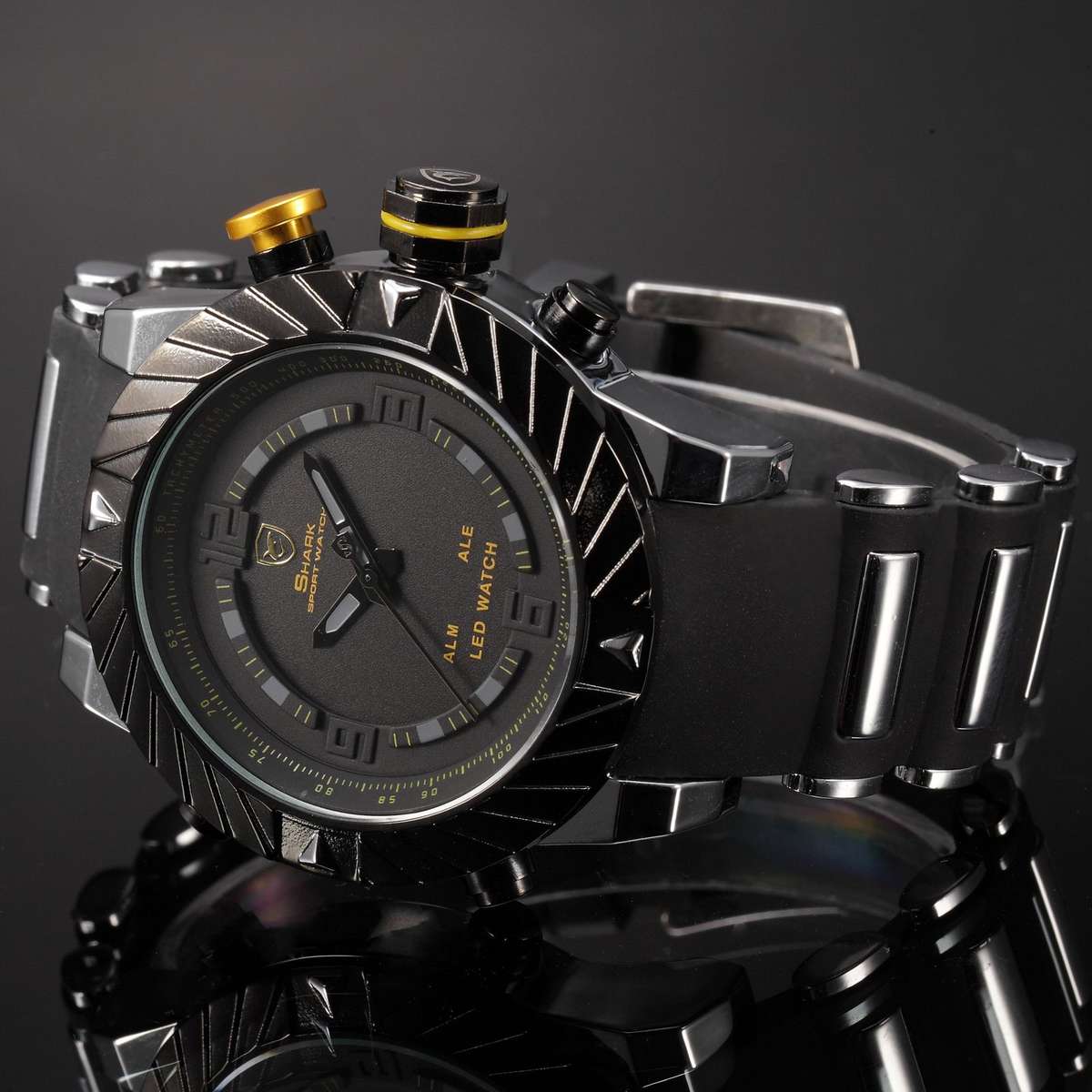 SHARK The Sawback shark Dual Analog/Digital Dual Movement 50MM Watch BRAND NEW