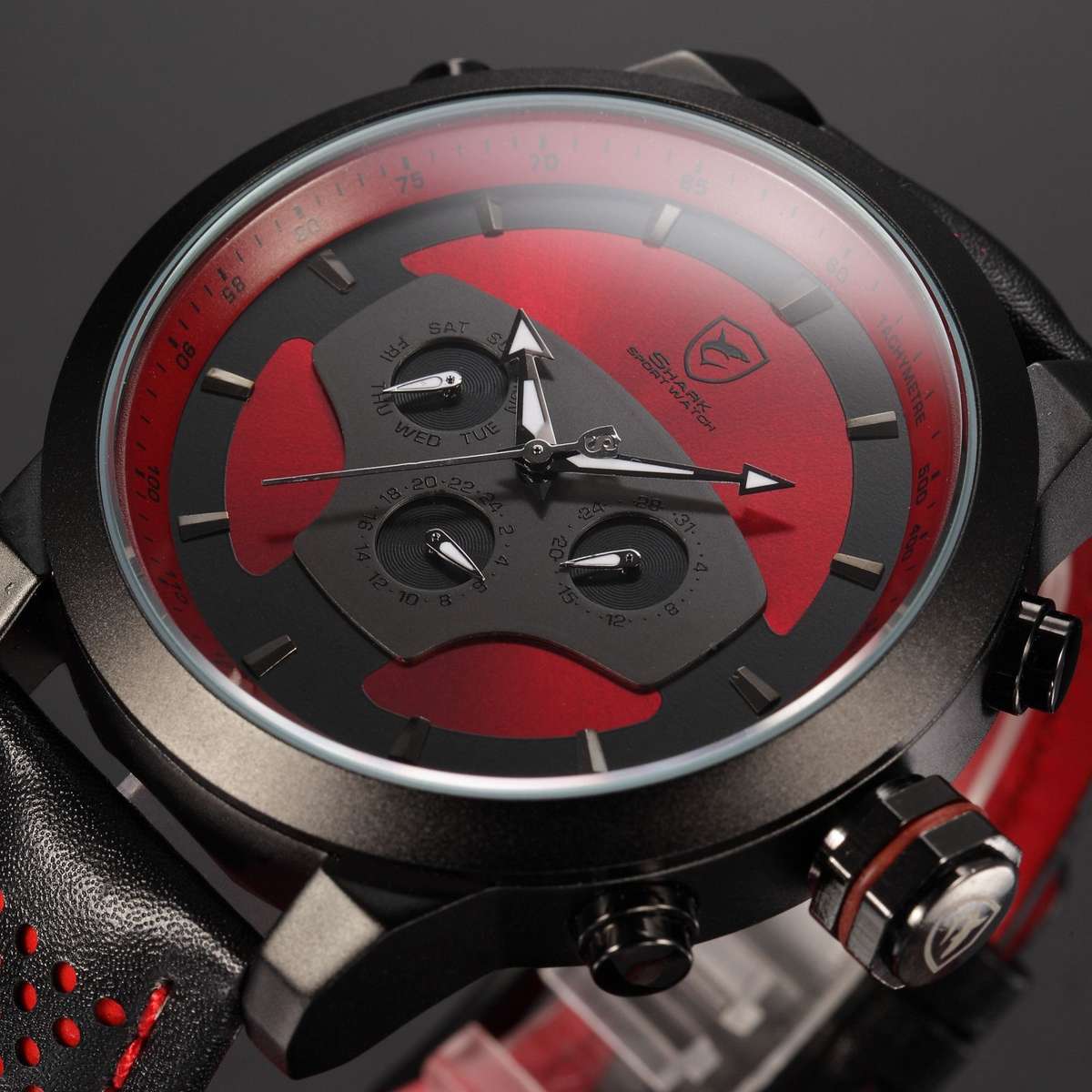 SHARK "RACER" Requiem PACIFIC RACER CHRONOGRAPH WATCH W/ BOX, PAPERS, LOADED!!