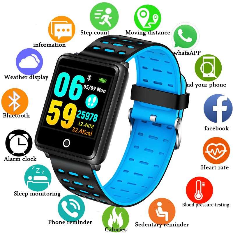 Smart Watch Heart Rate Monitor Sport Fitness Tracker Sleep Monitor Waterproof Sport Watch Ba