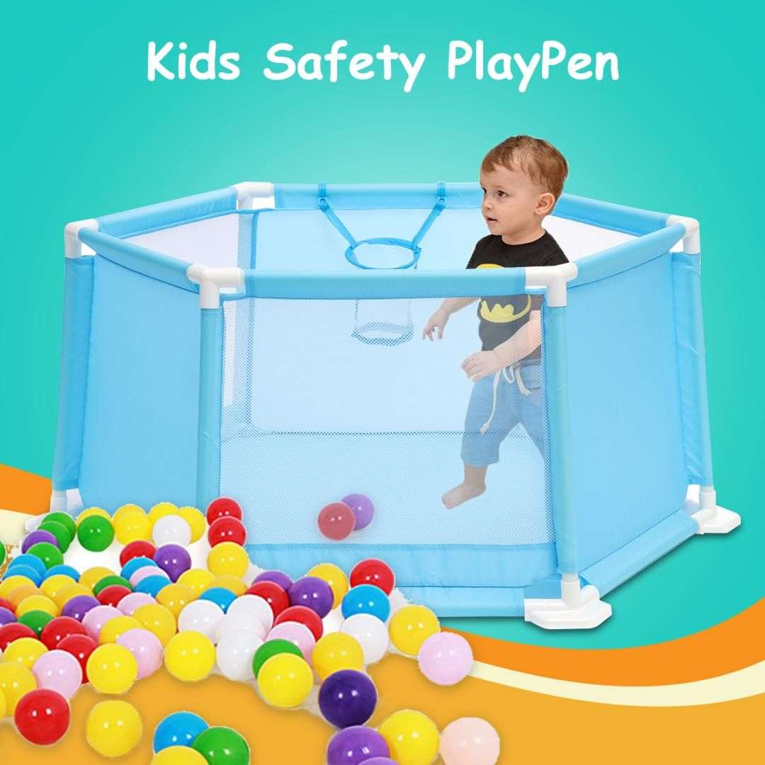 Safety Playpen, Portable Folded Toddlers Baby Activity Area Fence, Indoor Outdoor House, 100×100×76c