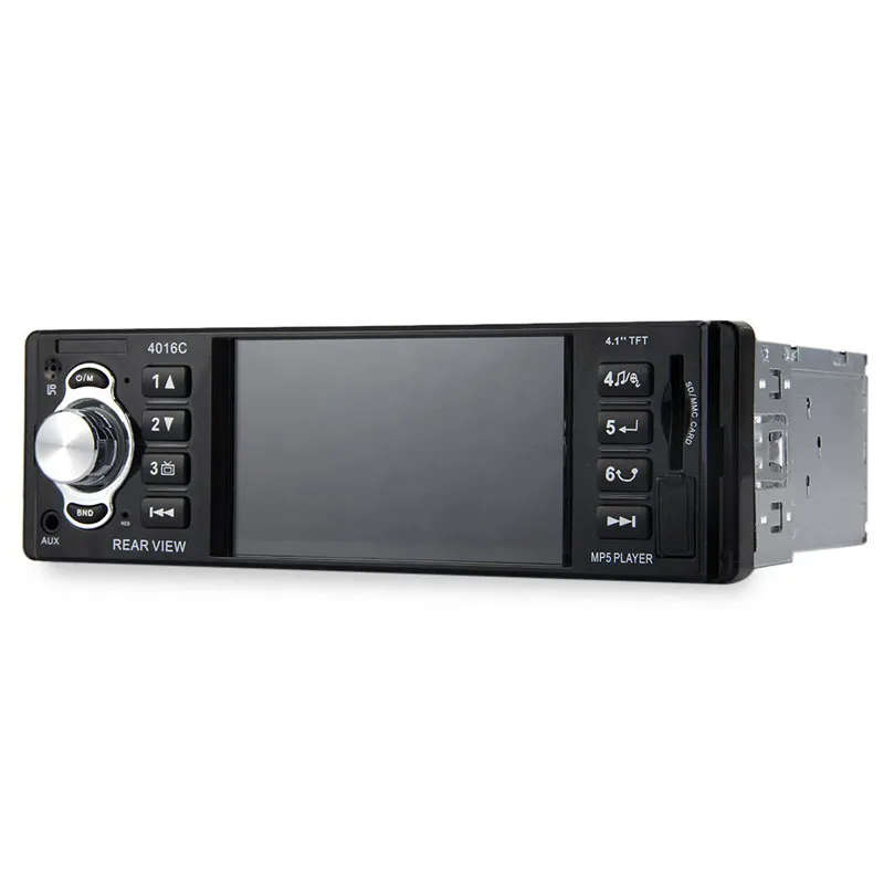 1 Din 4.1 Inch Car Radio HD Screen Mirror Link Bluetooth Handsfree MP5 Player USB Charging Remote Au