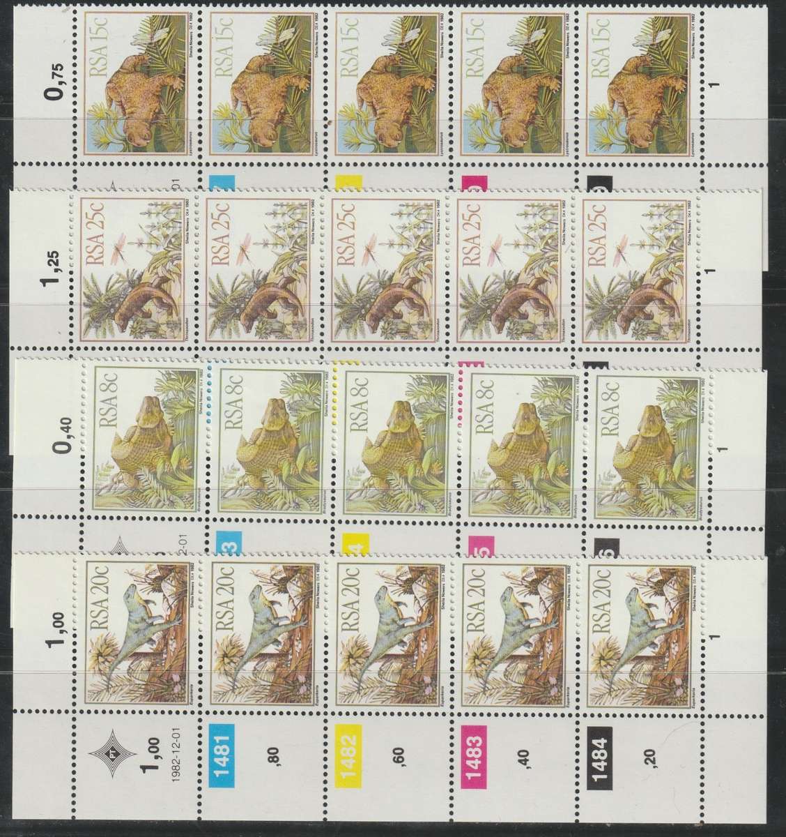 South Africa 1982 Cat# SACC: 356/9, **