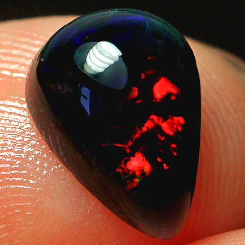 1.2ct Natural Ethiopian Black Opal Cab  -3703