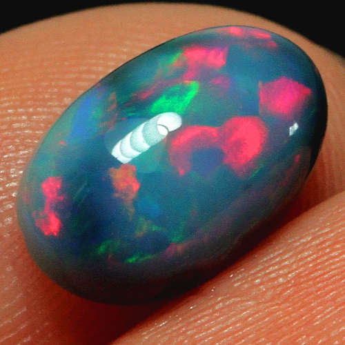 1.2ct Natural Ethiopian Black Opal Cab  -3539