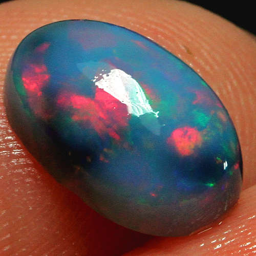 1.2ct Natural Ethiopian Black Opal Cab  -3539