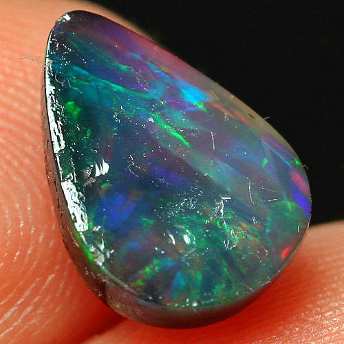 1.2ct Natural Ethiopian Black Opal Cab  -3703