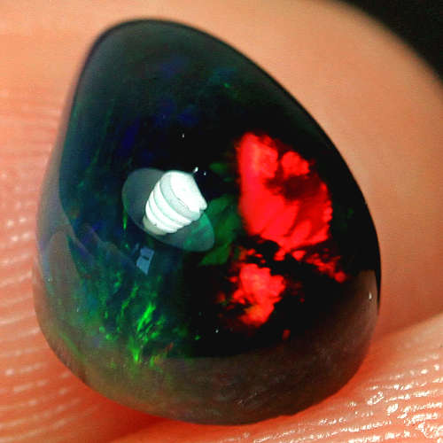 1.2ct Natural Ethiopian Black Opal Cab  -3703