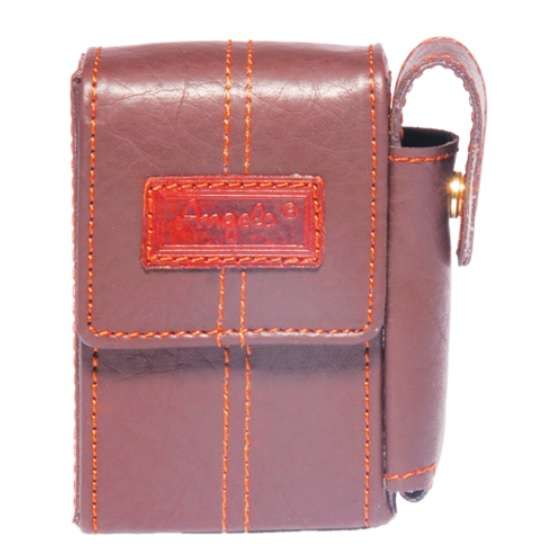 Cigarette Case 20s - Angelo Leatherette - Dark Brown