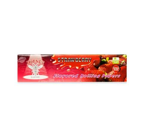 Hornet Strawberry flavoured rolling papers KING SIZE - 1x25