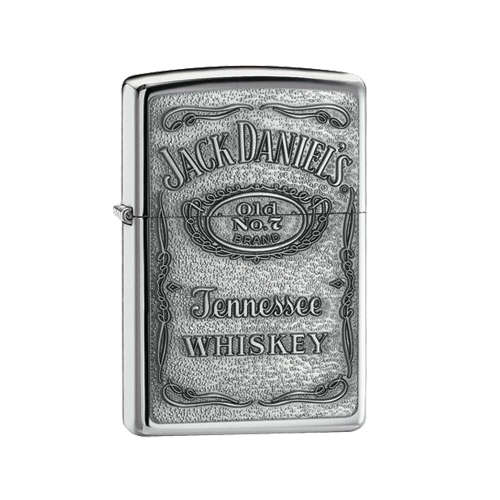 Zippo Lighter: Jack Daniels label, pewter