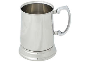 Stainless steel single wall beer mug