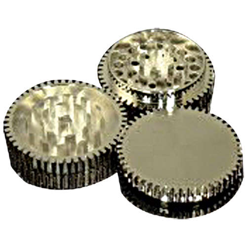 Tobacco Grinder - large 3pc Chrome