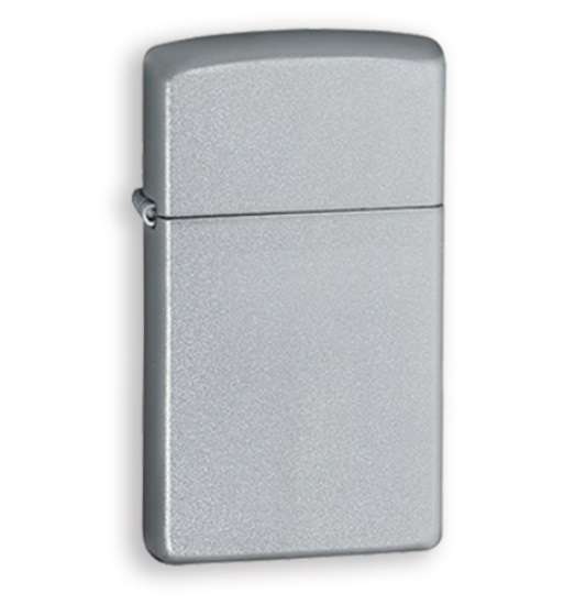 Zippo Lighter: Slim matte satin chrome - stock on hand