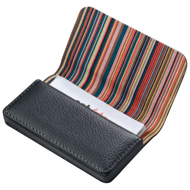 Business card holder with lacquered aluminium plate (27624)