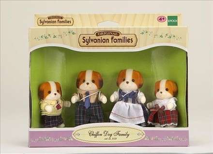 Sylvanian Toys: Chiffon Dog Family