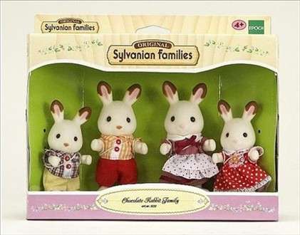 Sylvanian Toys: Chocolate Rabbit Family
