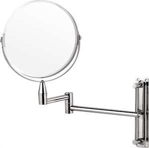 Chrome extendable wall mirror