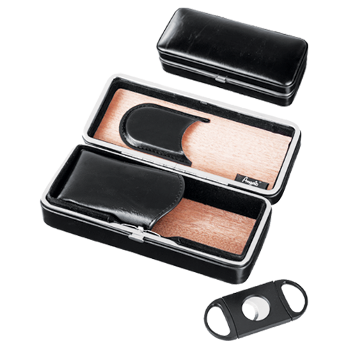 Cigar Case - Mini Humidor And Cutter - 81400