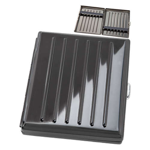 Cigarette Case - Black Ice Vertical Stripes (Cigg088)