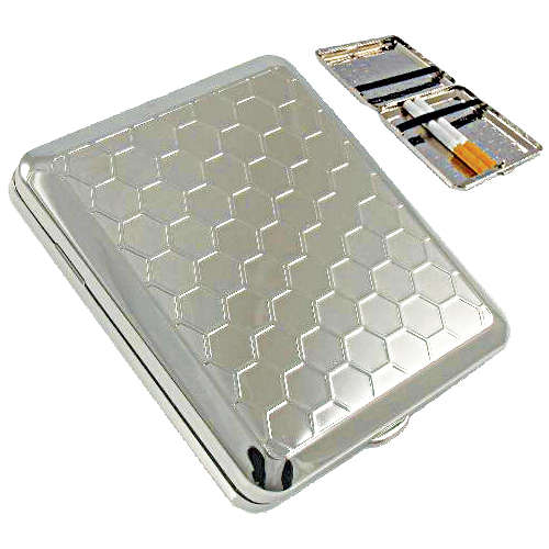 Cigarette Case - Chrome Honeycomb (Cigg085)