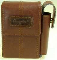 Cigarette Case 20s - Angelo Leatherette - Dark Brown