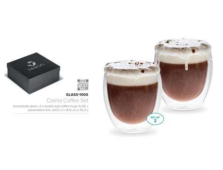 Crema Coffee Set - set of 2 (Glass-1000)