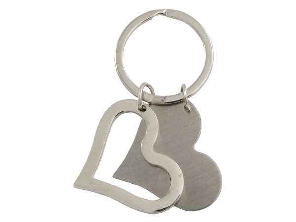 Dual Heart Keyring (KEY46)
