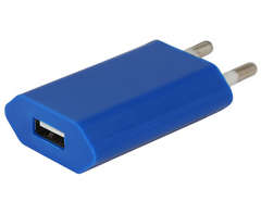 Single USB Charger Plug - blue (P2311E)