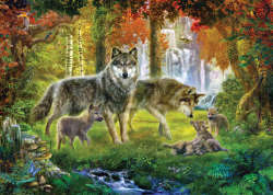 Summer Wolf Family (200pc Puzzle)