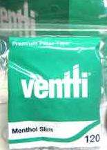 Ventti menthol slim filter tips - 1x16x120