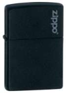 Zippo Lighter: Black matte with logo