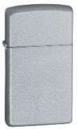 Zippo Lighter: Slim matte satin chrome