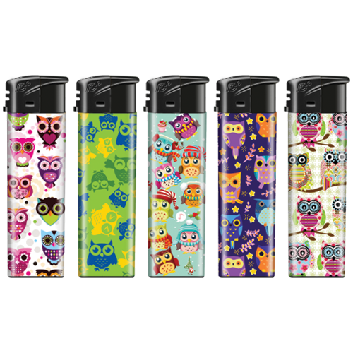 Flame Club - Owls Piezo Lighters