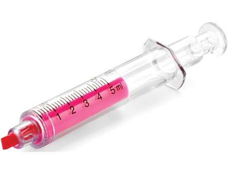 Syringe Highlighter - pink (Gift-9107)