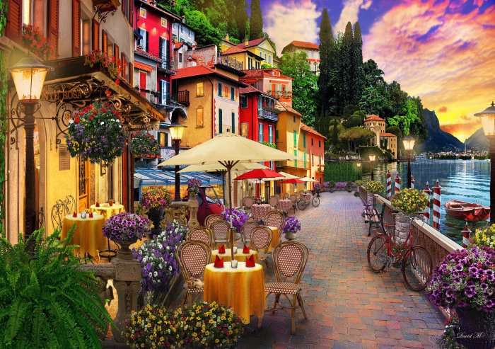 Lake Como promenade (1000pc Puzzle)