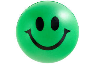 Smile stress ball - green