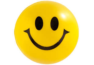Smile stress ball - yellow
