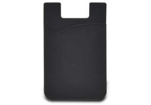 Silicone phone card holder - black