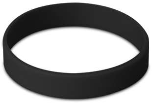Silicone wrist band - black