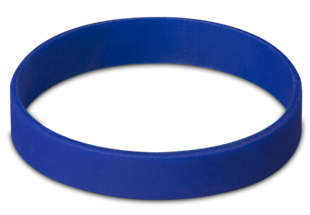 Silicone wrist band - blue