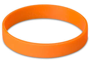Silicone wrist band - orange