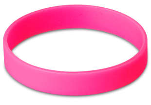 Silicone wrist band - pink