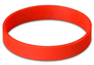 Silicone wrist band - red