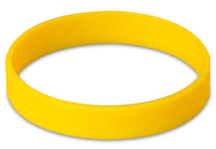 Silicone wrist band - yellow