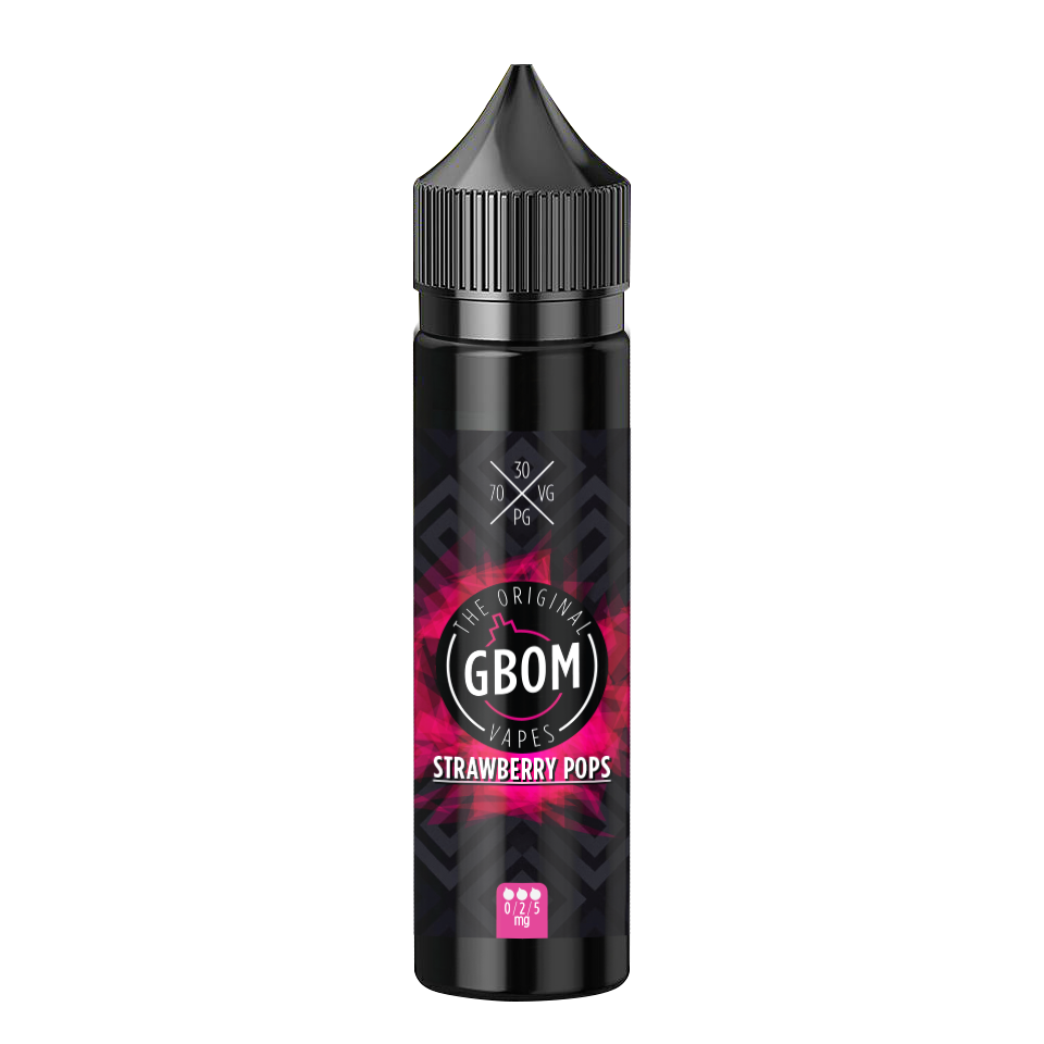 Local Vaping Liquid - GBOM Strawberry Pops (0mg)