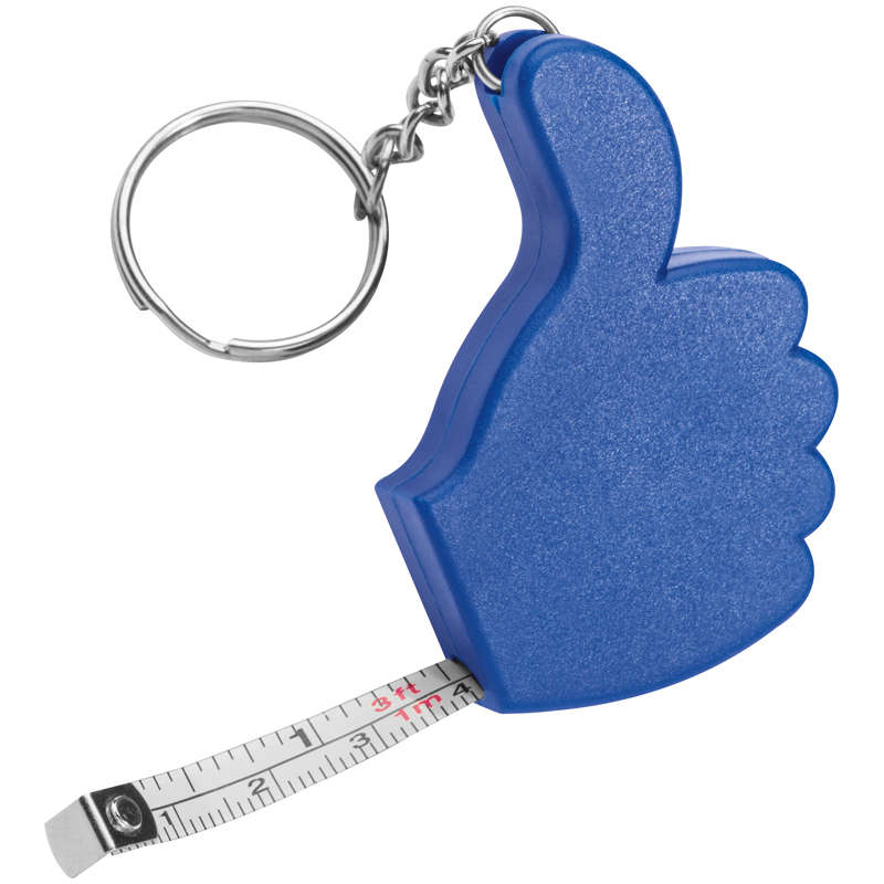 Keychain with measure tape - blue (80423)
