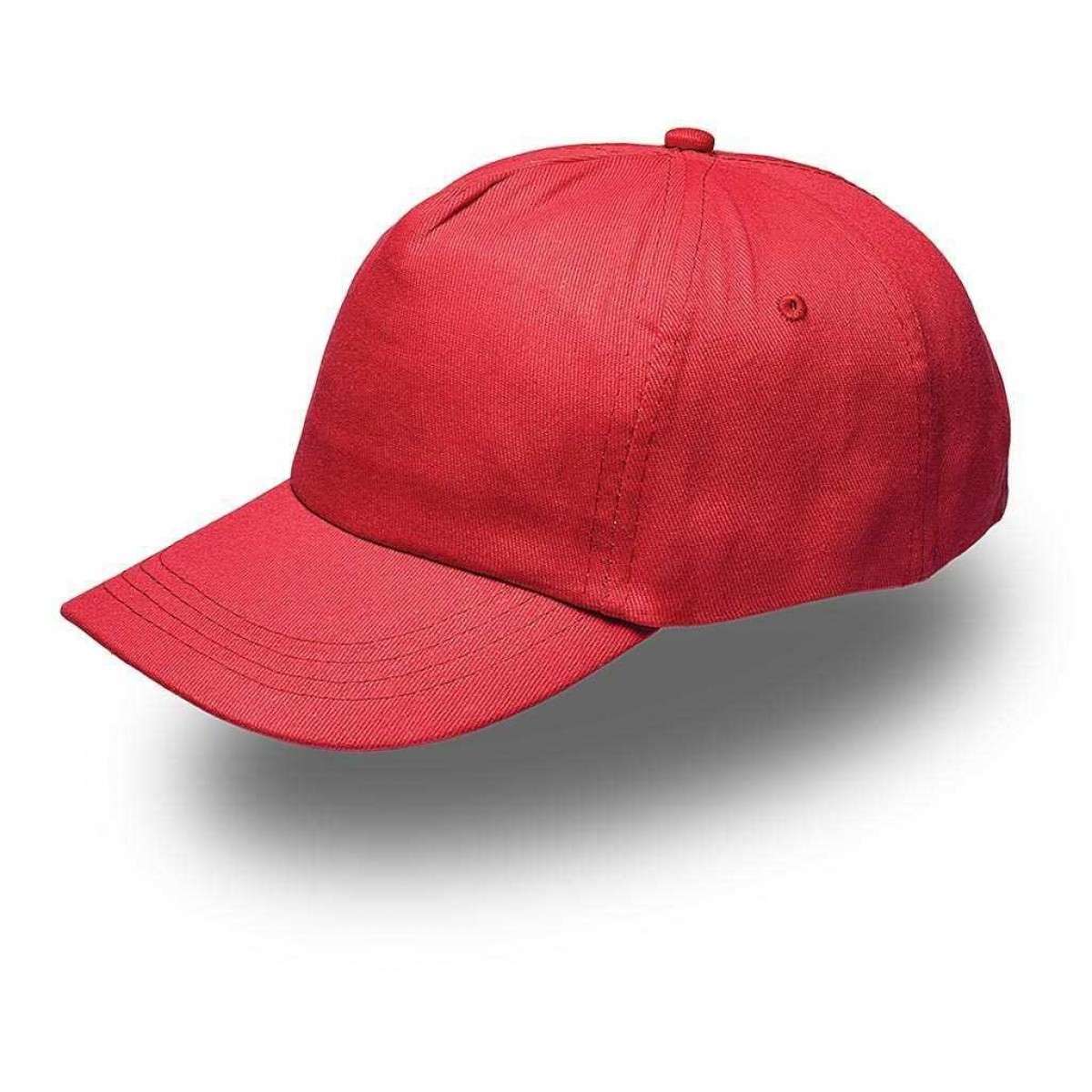 5 Panel Flap Cap - red