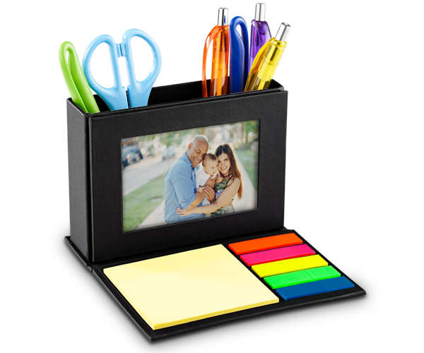 Folding photo desk caddy